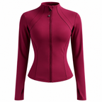 Slim fit sportjakke til kvinder med lange ærmer og lynlås | Isadora