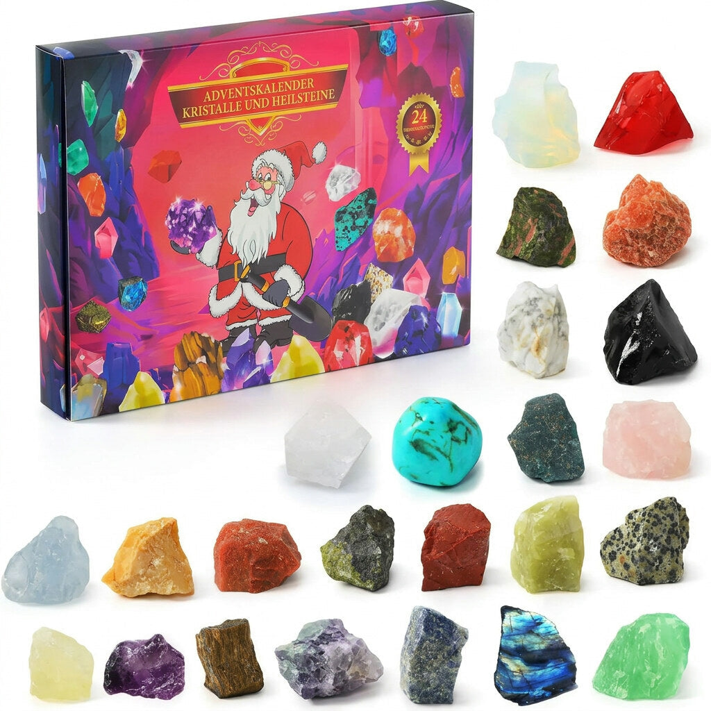 Edelsten Adventskalender med 24 mineraler til samling | RockAdvent