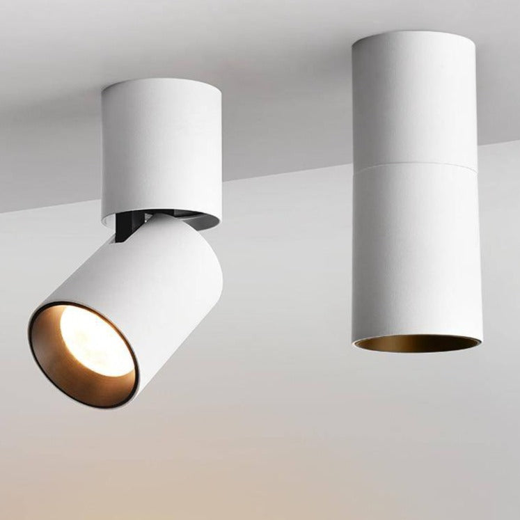 Nowoczesne cylindryczne reflektory z aluminium z regulowanym światłem LED | Mateo