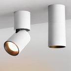 Nowoczesne cylindryczne reflektory z aluminium z regulowanym światłem LED | Mateo