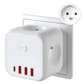 Gniazdko 7-w-1 USB-C USB Ochrona przeciwprzepięciowa Model biurkowy | Benedetta