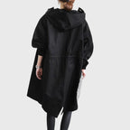 Women's Hooded Water-Repellent Oversized Long Trench Coat