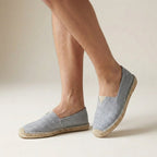 Women's Orthopedic Espadrilles Slip-On Jute Sole - Gray