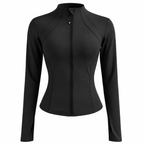 Slim fit sportjakke til kvinder med lange ærmer og lynlås | Isadora